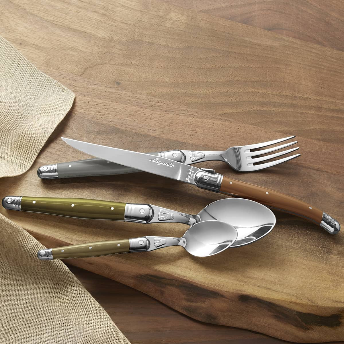Laguiole Mineral Cutlery Set 24-Piece - Jean Dubost - Full Cutlery Set - view 3