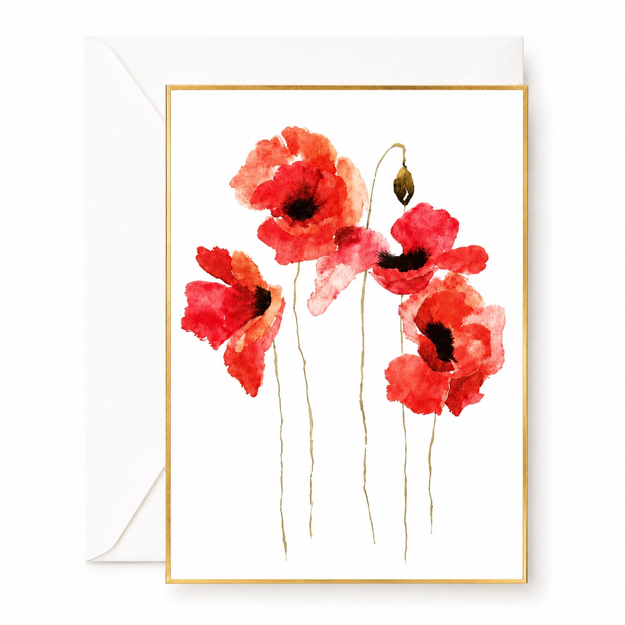 Poppy Bloom Greeting Card 10 x 15 cm - Graphique