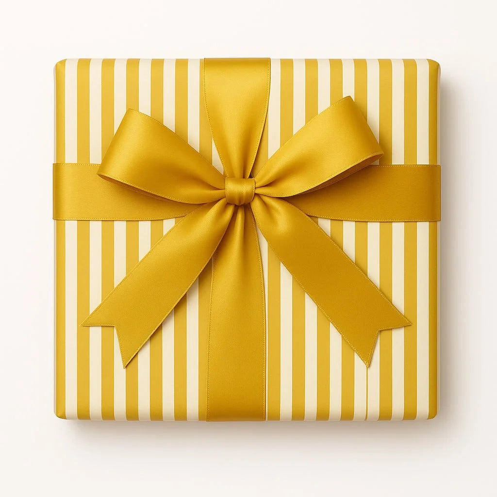 Gold Stripe Gift Wrapping