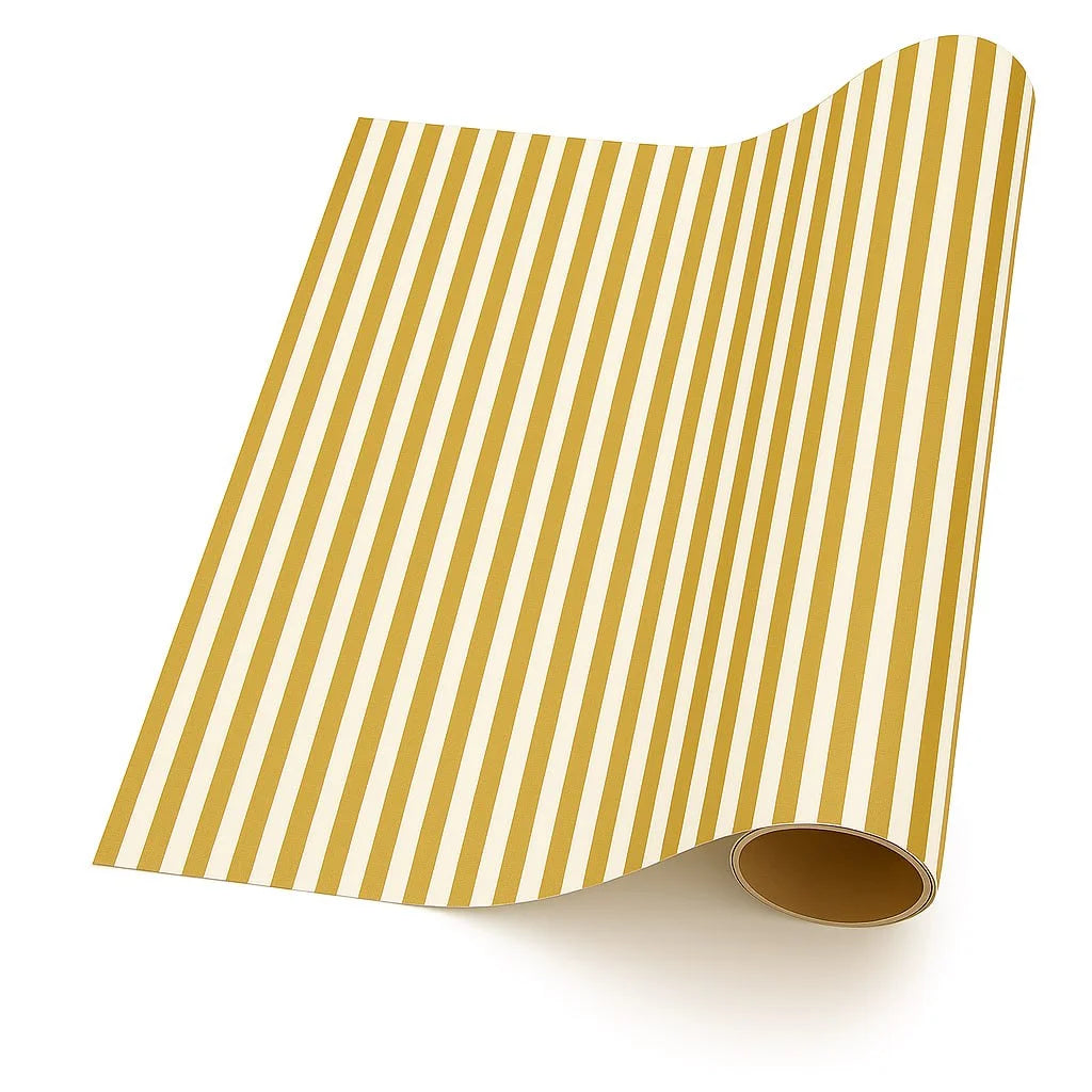 Gold Stripe Gift Wrapping
