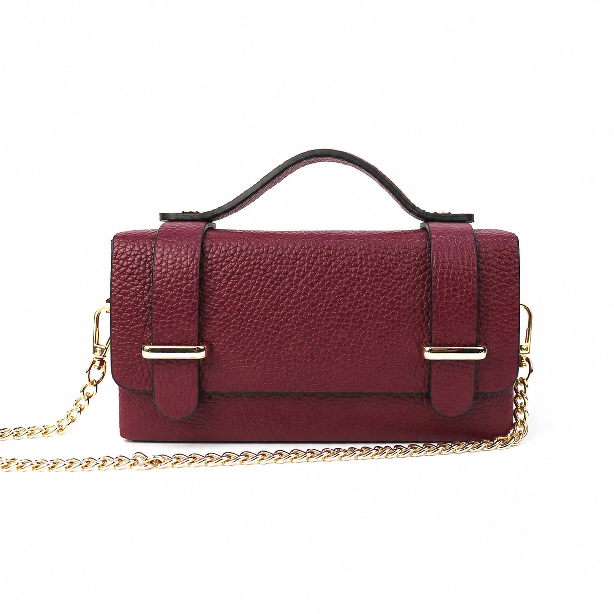 Athina Leather Box Crossbody Bag - The Italian Edit - Box Bag - view 9