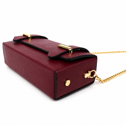 Athina Leather Box Crossbody Bag - The Italian Edit - Box Bag - view 6
